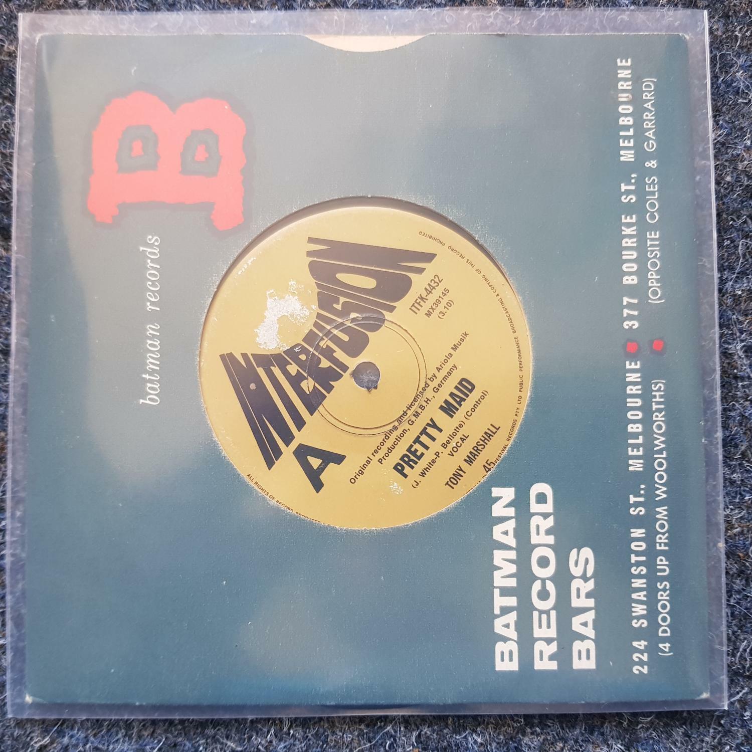 7"" Single Vinyl Tony Marshall - Pretty maid SUNG IN ENGLISH AUSTRALIA