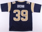 Malcolm Brown Signed Los Angeles Rams Jersey inscribed "Go Rams"(JSA COA) Texas — photo 1