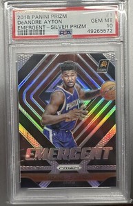 2018 Panini Prizm DeAndre Ayton PSA 10 Emergent Silver Prizm