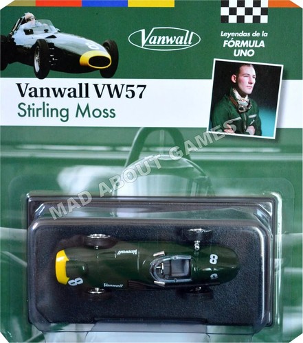 VANWALL VW57 FORMULA 1 MODELLO AUTO DA CORSA STIRLING MUS SCALA IXO ONE 1957 - Foto 7 di 7