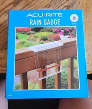 Acurite Rain Gauge Deck or Railing Mounted Waterfall Gauge with Included Screws
