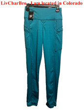 Womens L/XL Active Leggings Yoga Pants Work Out Teal