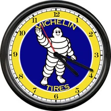 Michelin Tires Service Advertising Auto Tire Store Dealer Sales Sign Wall Clock