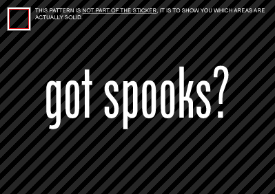 (2) GOT SPOOKS Sticker Decal cia spook - Foto 1 di 1