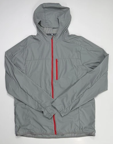 Nathan Sports Stealth Jacket Hooded Lightweight Windbreaker Gray Mens Size Large - product listing photo