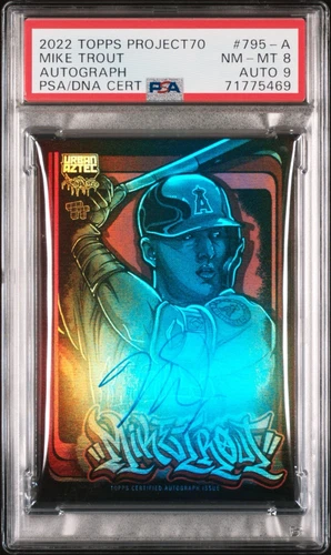 2022 Topps Project 70 Mike Trout Auto /70 #795-A PSA 8 