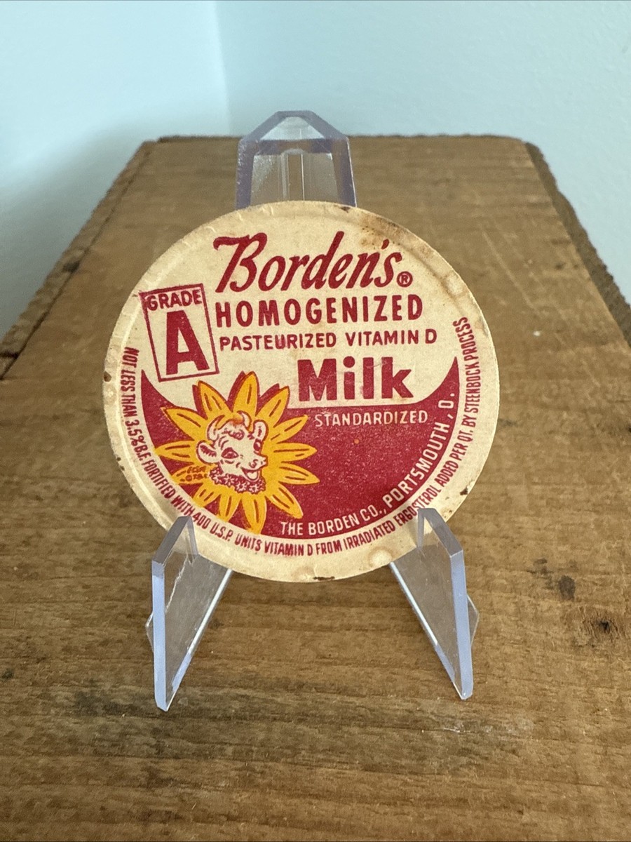 1950 Borden's Homogenized Milk Bottle Cap — front