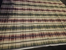 Plaid Upholstery, Tablecloth, Drapery Heavy Fabric Approximately 54 X 72 Inches