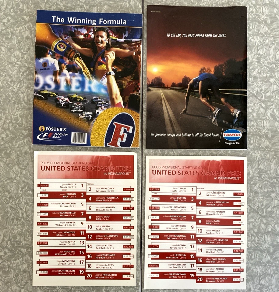 F1 Formula One 2005 Program Book Lot United States Grand Prix Indy Monaco + Grid - Image 2 of 4