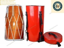 Dholak Musical Instrument Traditional Musical Wedding Kirtan Dholak With Fiber B
