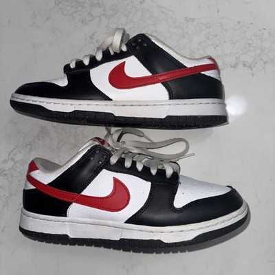 Nike Dunk Low Retro Red Swoosh Panda FB3354-001 Men s Size 7.5