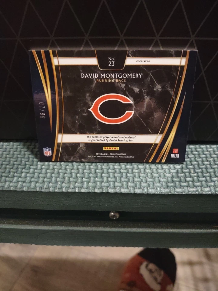 Parche de novato Panini Select 2019 David Montgomery Silver Prizm Jumbo/99 Foto 2 de 3