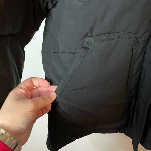Madewell Holland Quilted Puffer Parka Coat in Black SZ Medium Patch Pockets EUC - Picture 6 of 15