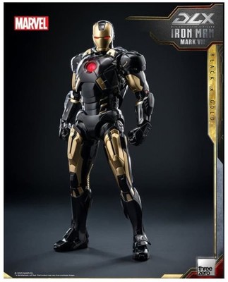 US Stock Threezero 3A DLX Iron Man Mark 7 Action Figure 6.9''  Black Limited Ed
