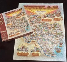Vtg Springbok Texas State of Mind Jigsaw Puzzle 1000 Pc King Size 1 Missing Pc