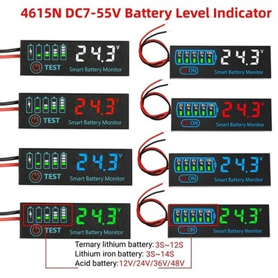 12V/24V/36V/48V Batterie Ladeanzeige Platine Für 18650 Li-Ion Lipo Lithium T