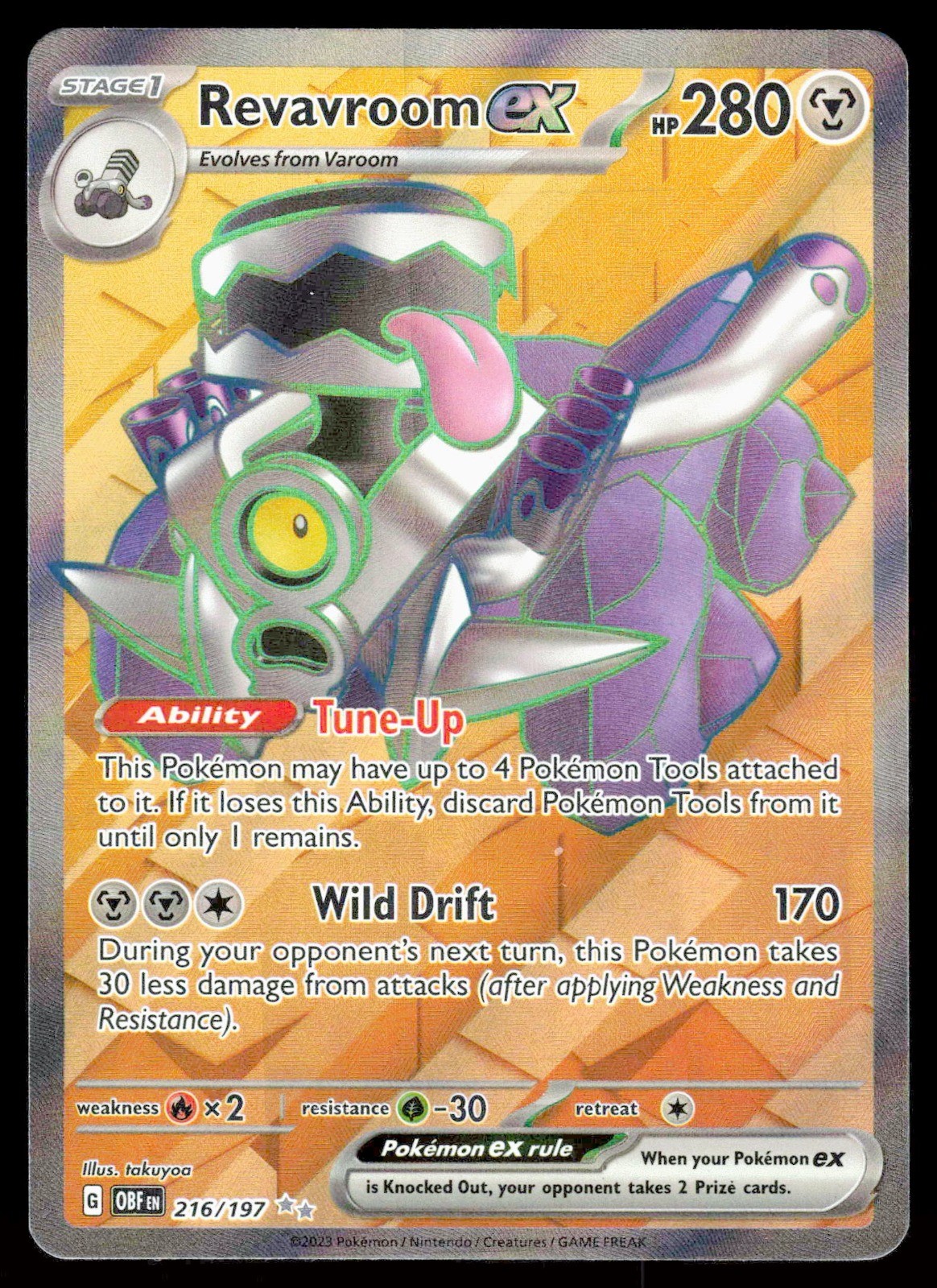 Revavroom ex 216/197 SV03: Obsidian Flames NM