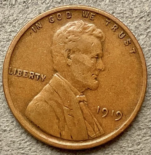 1919 p Lincoln Wheat Cent - [XF/EF] Extremely Fine - High Grade ~ B551