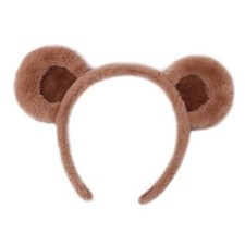 Bear Ears Headband Cute Bear Costume Fluffy Animal Hairband for Halloween