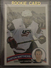 Hot Shot Prospects 2015 Auston Matthews Rookie Hot Shot Centres USA Hockey Card. rookie card picture