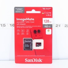 SANDISK SDSQUAB-128G-AW6KA IMAGEMATE 128 GB MICROSDXC MEMORY CARD W/ ADAPTER