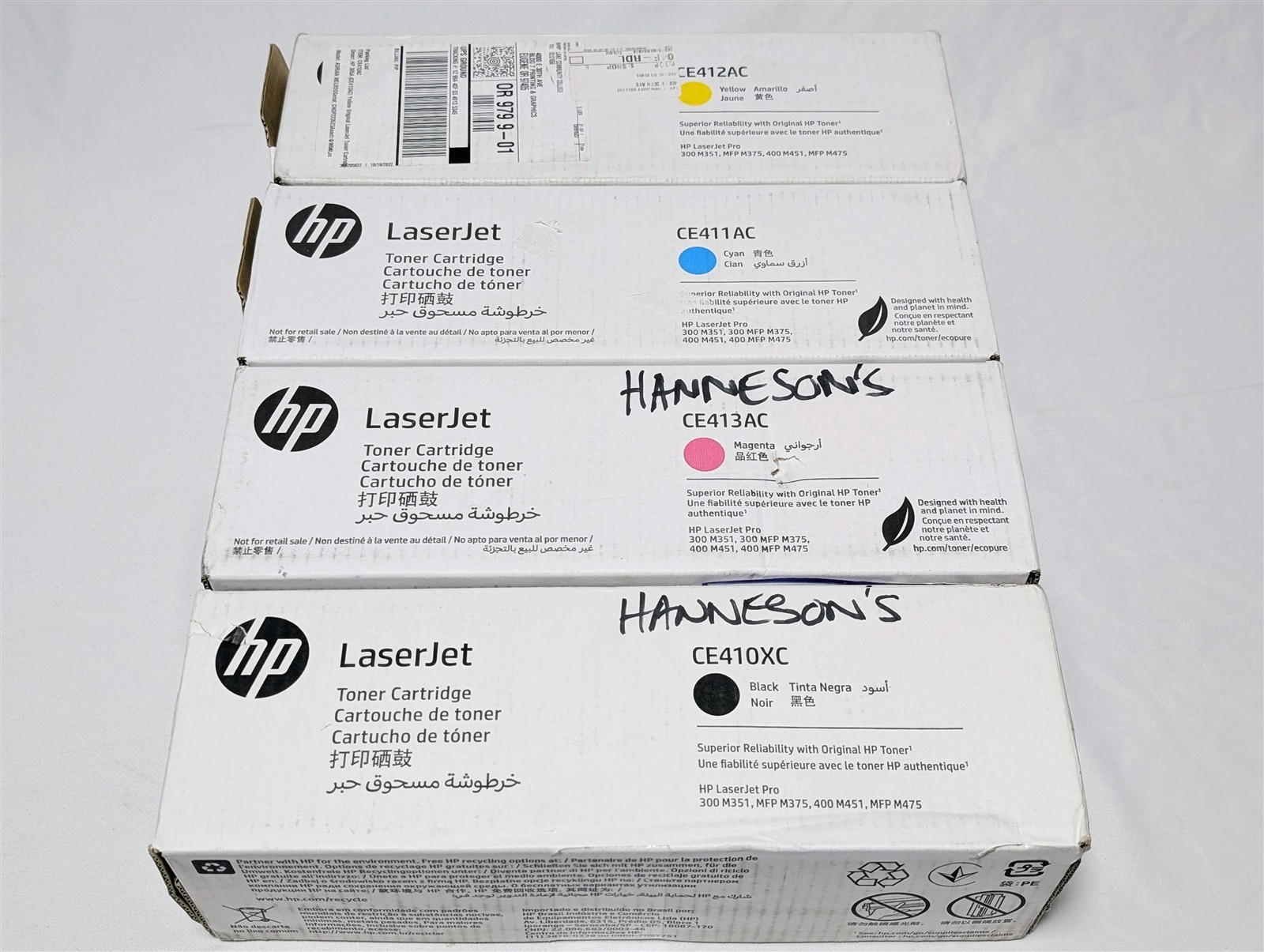 Genuine HP 305A 305X Toner Set CE410XC CE411AC CE412AC CE413AC LaserJet G2U