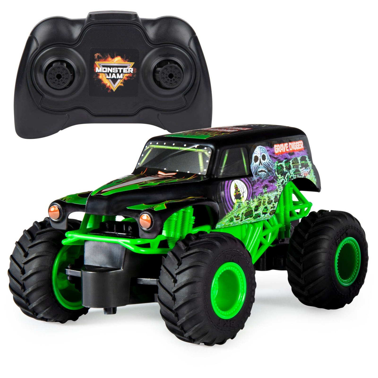 Monster Jam Official Grave Digger Remote Control Monster Truck, 1:24 Scale, 2.4