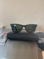 Ray-Ban RB2140 901 50-22 Wayfarer Green Lenses Unisex Classic Sunglasses - Black