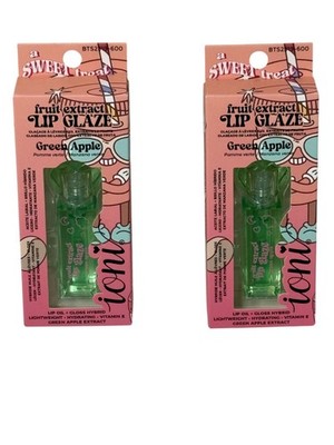 Ioni Fruit Extract Lip Glaze Green Apple Lip Oil Gloss Hybrid New 2 Pack