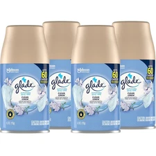 Glade Air Freshener Automatic Spray Refill Clean Linen Scent 6.2 Oz. 4/Pack