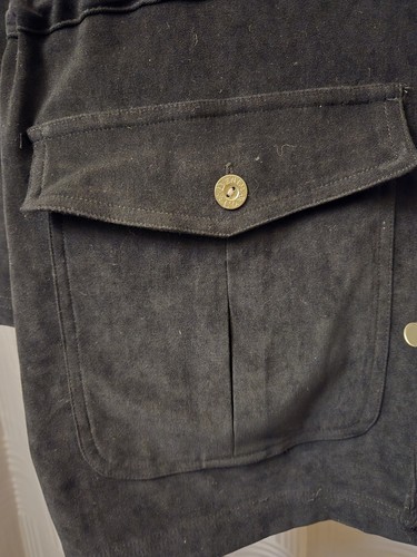 Denim & Co Womens Black Jacket Sz 1X Faux Suede - Picture 5 of 9