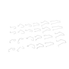 24 Stück Auto Glühbirnen Clip Edelstahl Rostfrei Fit Scheinwerfer Halterung