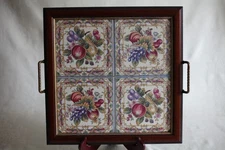 VTG Victorian Tile crafts Tea Tray from Staffordshire, England