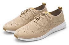 Women  s Slip On Knit Sneakers Beige Lightweight Breathable Comfort Walking Shoes