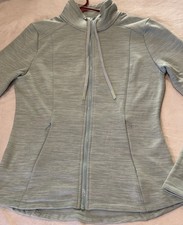 NWT Spyder active outdoor teal/light green full zip Medium soft fleece inside