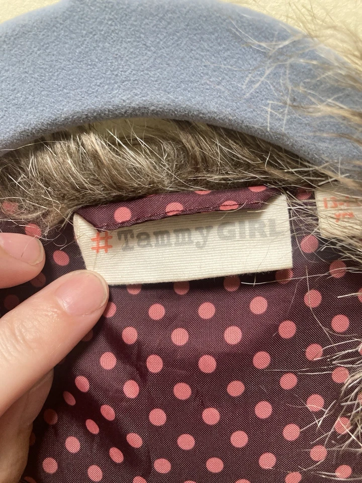 Tammy Girl Faux Fur Gilet Waistcoat Age 13-14 Yrs Y2K Retro Polka Dot Lining - Image 2 of 4