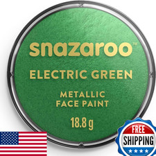 Snazaroo Metallic Face Body Paint, Electric Green, 18.8g 0.66oz