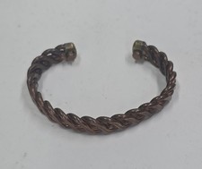 Yoga Meditation Braided Pattern Copper Jewelry Bracelet