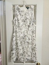 Lauren Ralph Lauren White Embroidered Sequin Cocktail Dress Size 10