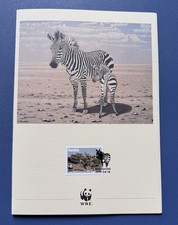 1991  Namibia Stamp. Hartmann’s Zebra. First Day Cancellation On WWF Card