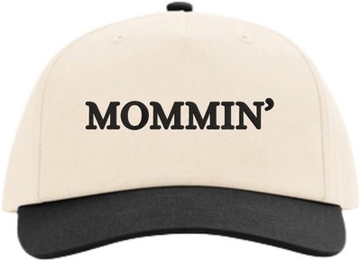 Mommin  Embroidered Baseball Cap Two Tone Motherhood Life Theme Snap Back Hat