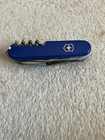 VICTORINOX BLUE 14 BLADE KNIFE, 3 3/4 INCHES - NEW - ADVERTISING MOTOROLA — photo 1