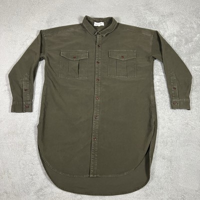 Alex Mill Shirt Womens Small Keeper Moleskin Green Tunic Oversized Button Up