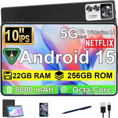 2026 Tablet PC 5G WiFi 10Zoll Android15 22GB+256GB 8000mAh 1920X1200 Octa Core