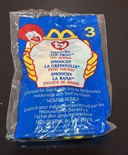 1999 McDonald's Happy Meal Toy TY Beanie Baby 3 Smoochy The Frog Sealed