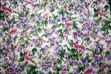 PURPLE AND RED FLOWERS-FANTASIES FROM HOFFMAN - 100% COTTON FABRIC