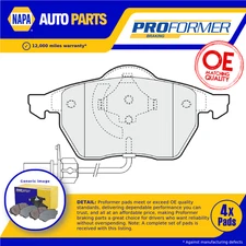 Brake Pads Set fits VW PASSAT 3B3, 3B6 2.0 Front 00 to 05 Proformer Quality