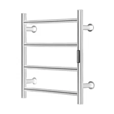 VEVOR 4-Bar Towel Warmer Rack Wall Mounted Heated Towel Rack for Bathroom Silver