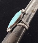 Thick VTN Old Pawn Native American Sterling Number 8 Turquoise Matrix Ring sz9 — photo 10