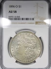 1896-O Morgan Dollar NGC AU58 Circulated Key Date $1
